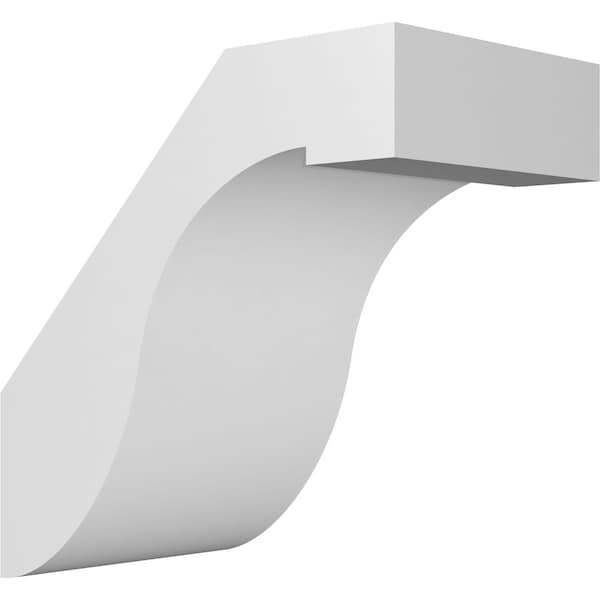 Ekena Millwork 5-in. W x 8-in. D x 8-in. H Del Monte Architectural Grade PVC Knee Brace BRCP05X08X08DEL - main